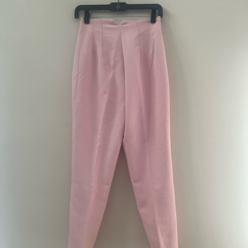 Zara woman’s pink high waisted trousers pants - Picture 10 of 12